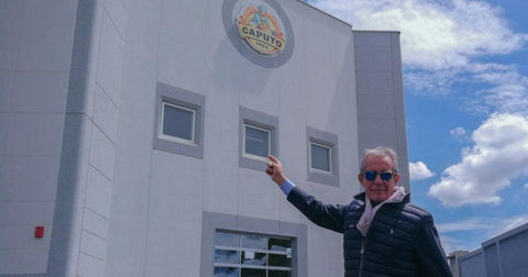 Carmine Caputo pointing at the Campobasso facility