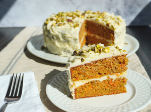 Carrot Pistachio Cake with Mascarpone Frosting